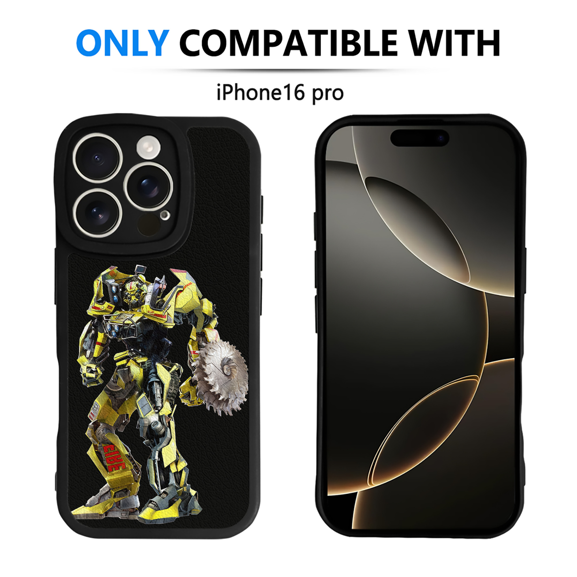 （画像用） Transformers トランスフォーマー 【iPhone 16シリーズ対応】シリコンスマホケース（レザー調） 材質：シリコン